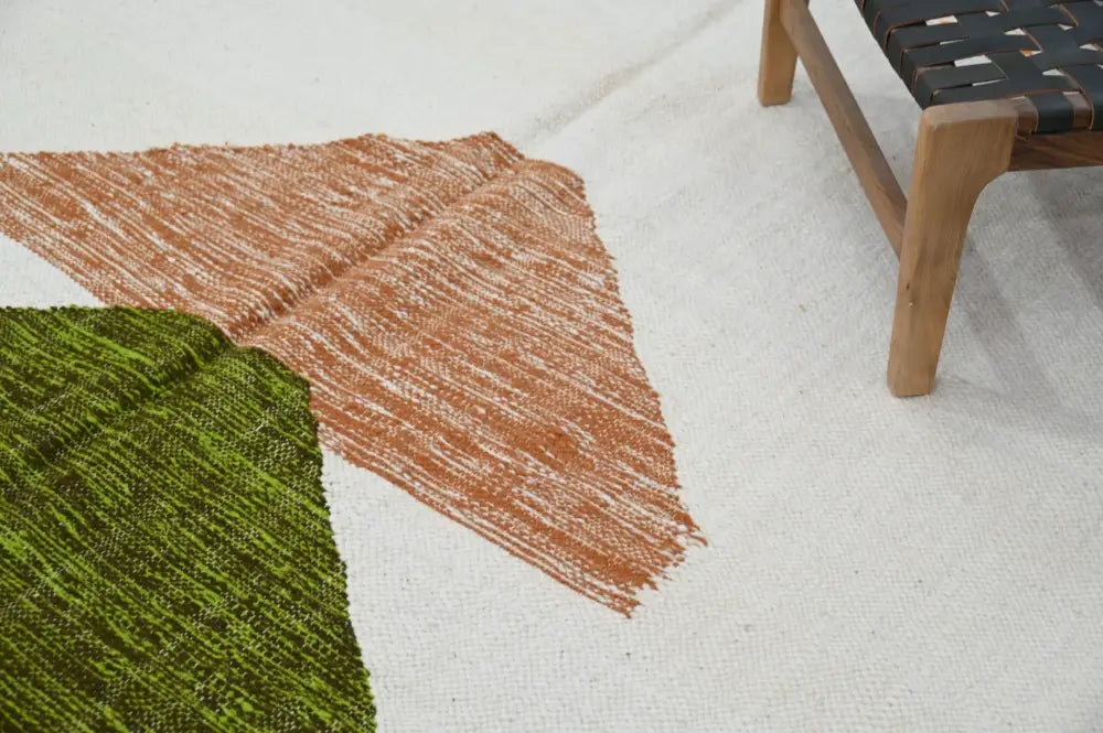 Beige Orange Wall Rug