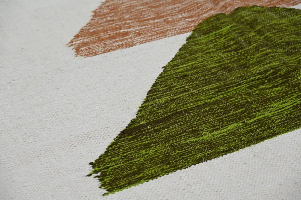 Beige Orange Wall Rug