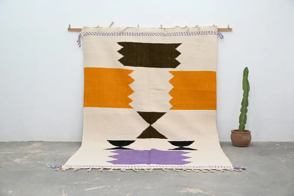 Beige Orange Azilal Rug