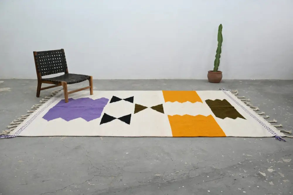 Beige Orange Azilal Rug