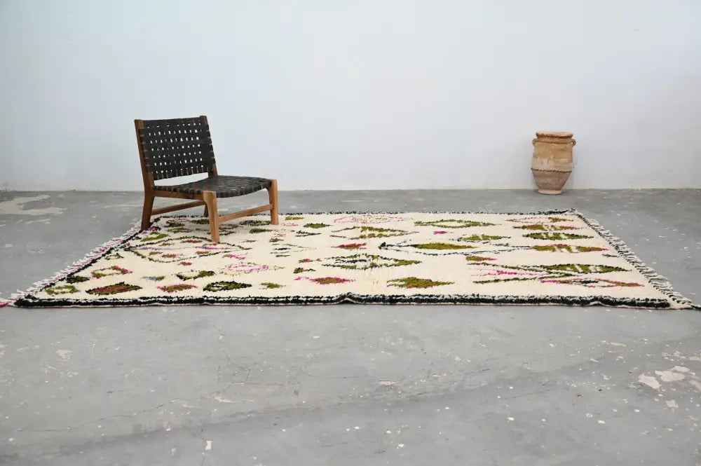 Beige Olive Moroccan Rug