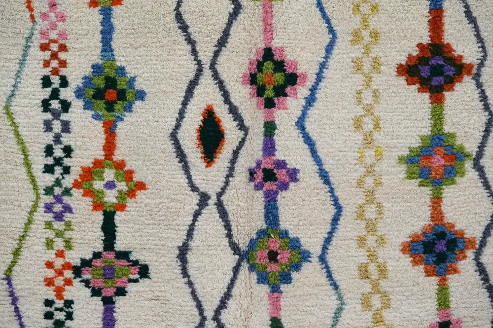 Beige Geometric Azilal Rug