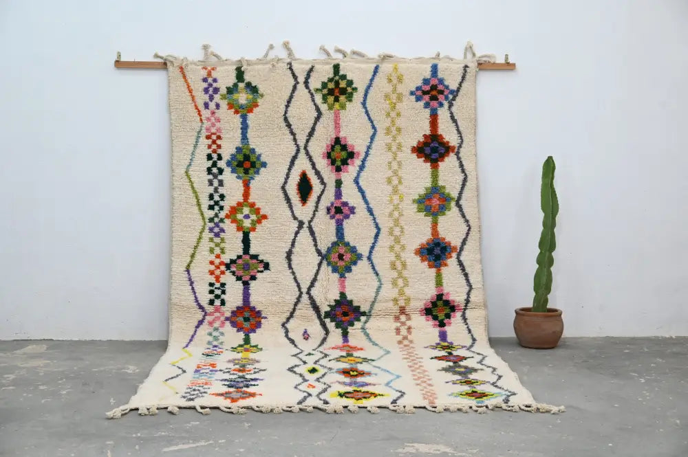 Beige Geometric Azilal Rug