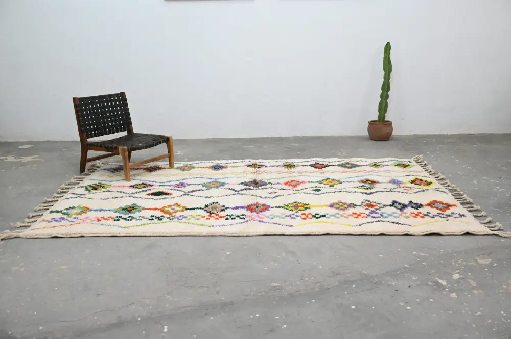 Beige Geometric Azilal Rug