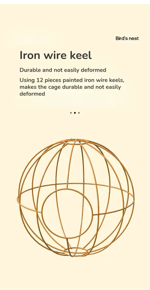 Grass Woven Bird Cage