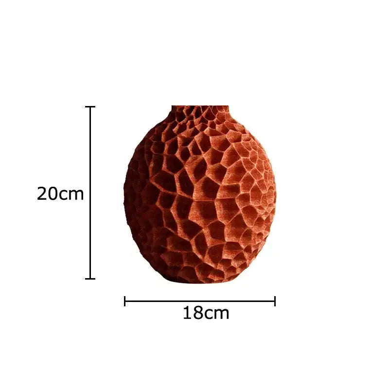 Terracotta Honeycomb Ceramic Vase