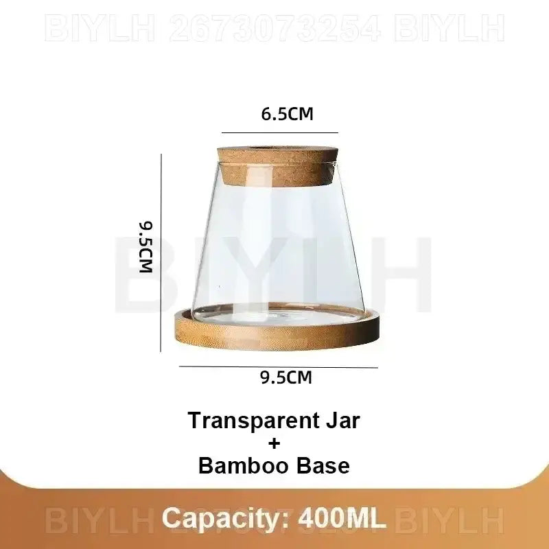 Glass and Wood Planters