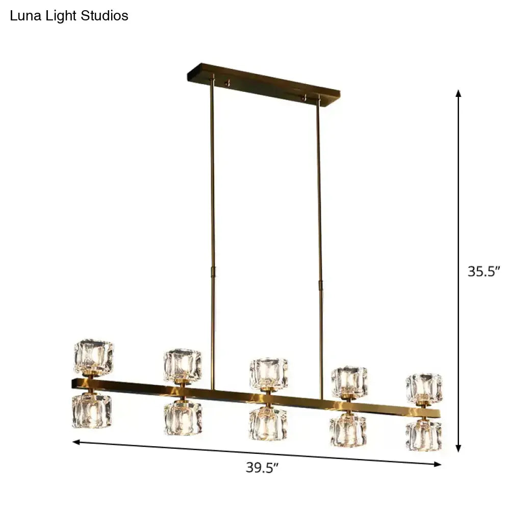 Crystal Brass Pendant Light