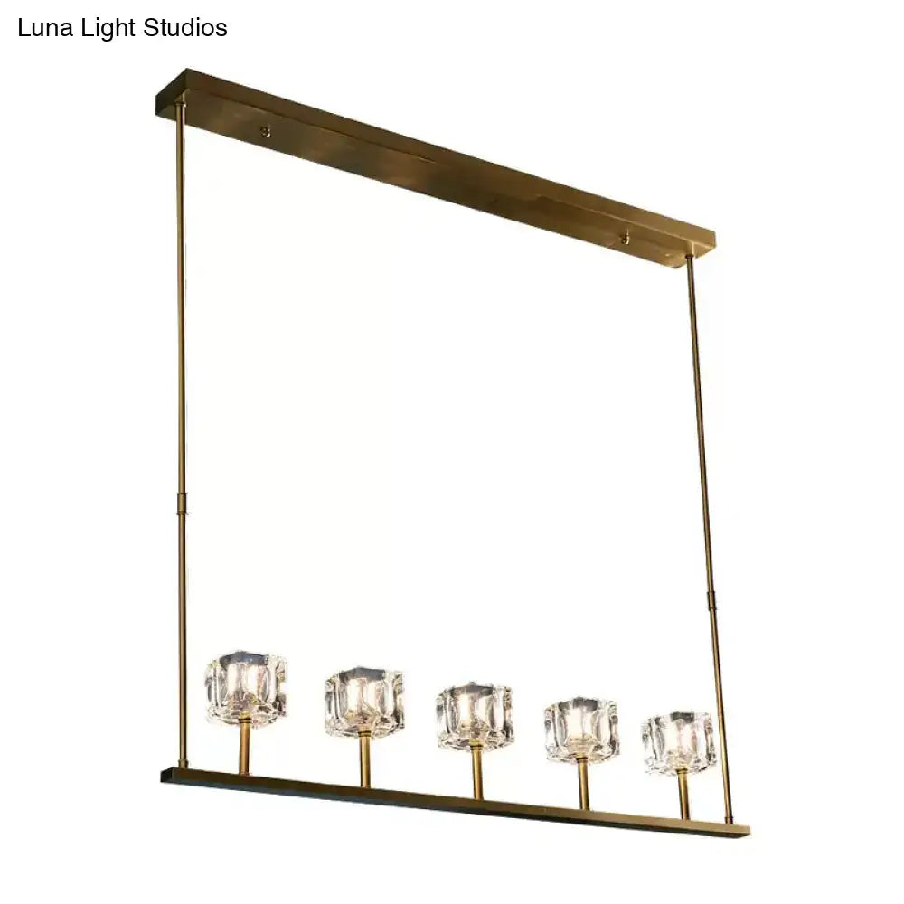 Crystal Brass Pendant Light