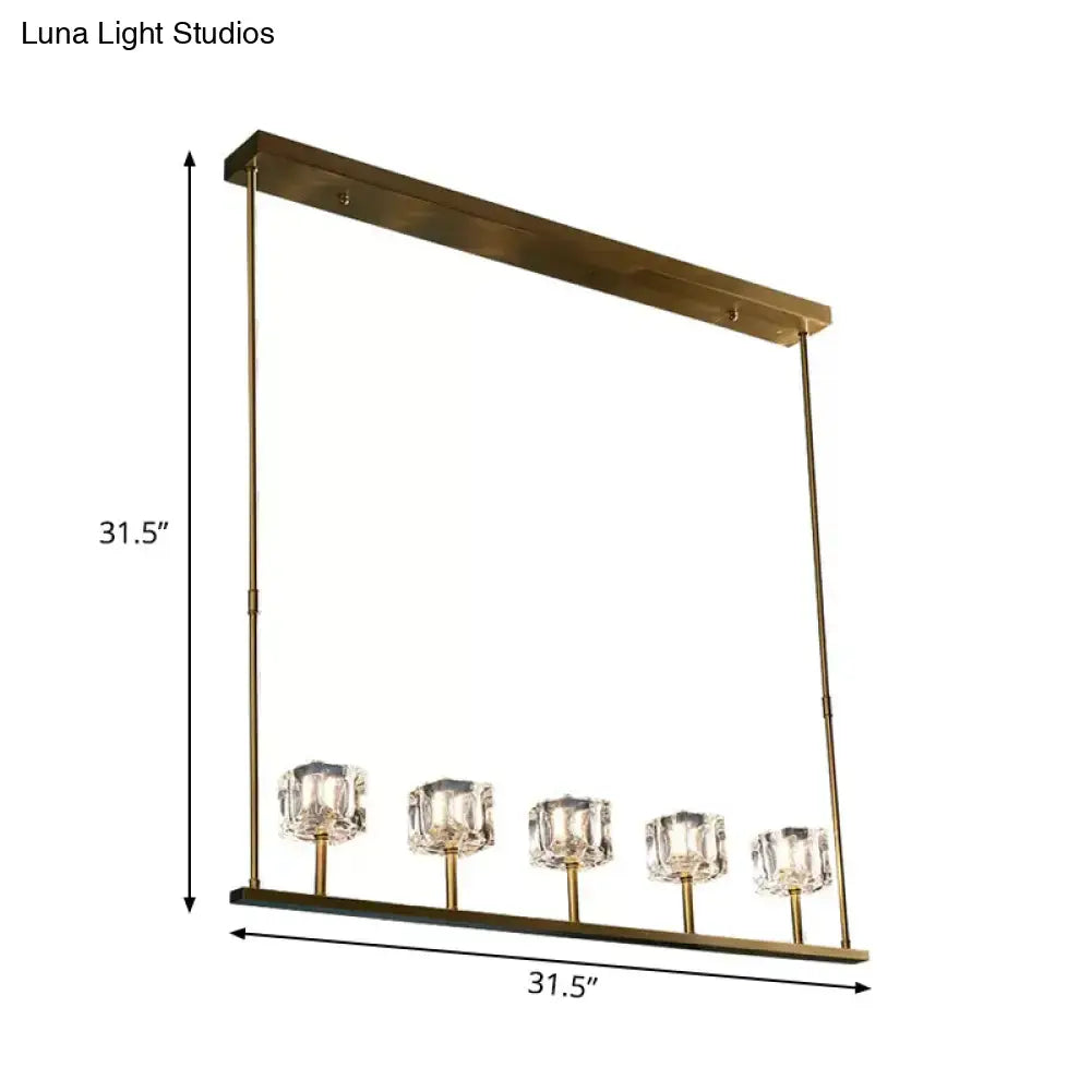 Crystal Brass Pendant Light