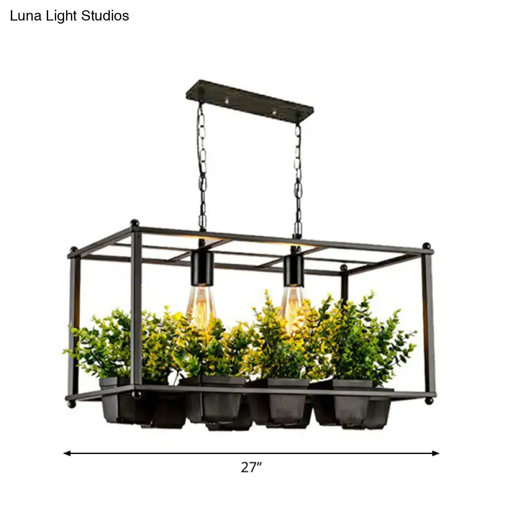 Metal Cage Plant Pendant