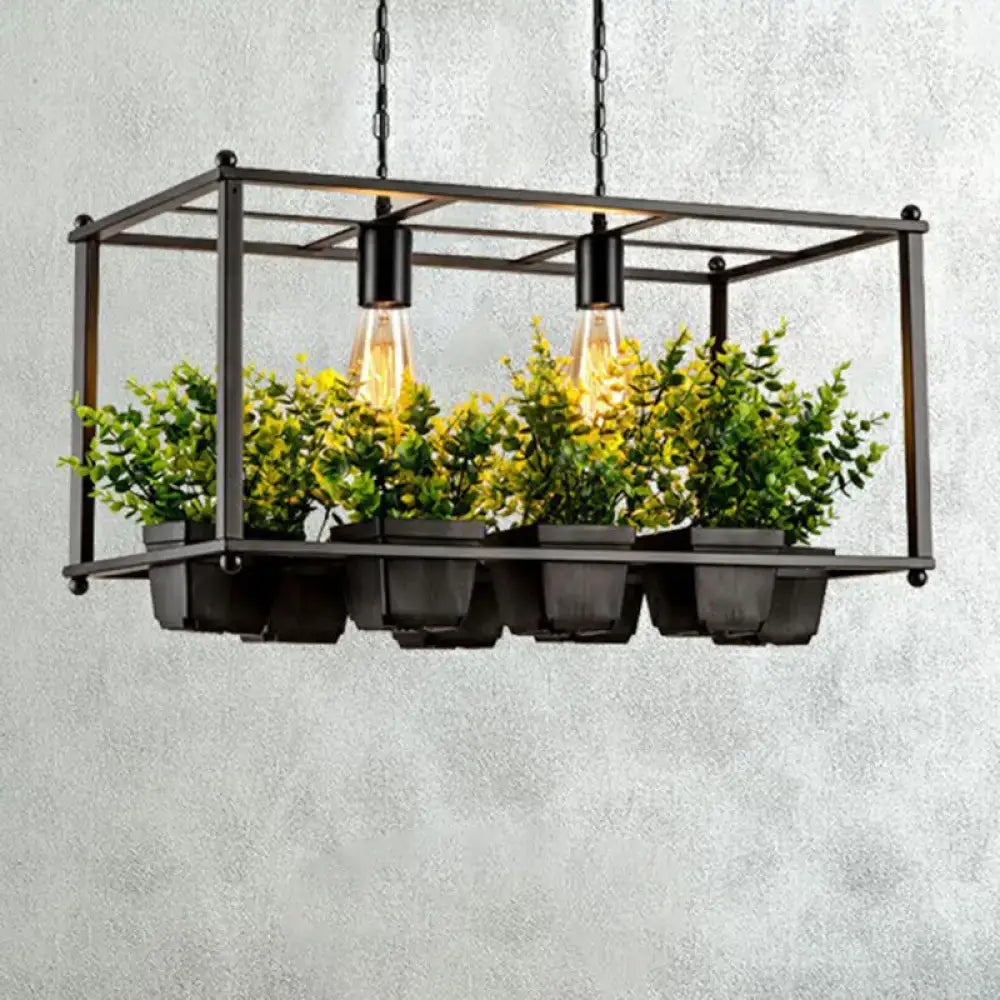Metal Cage Plant Pendant
