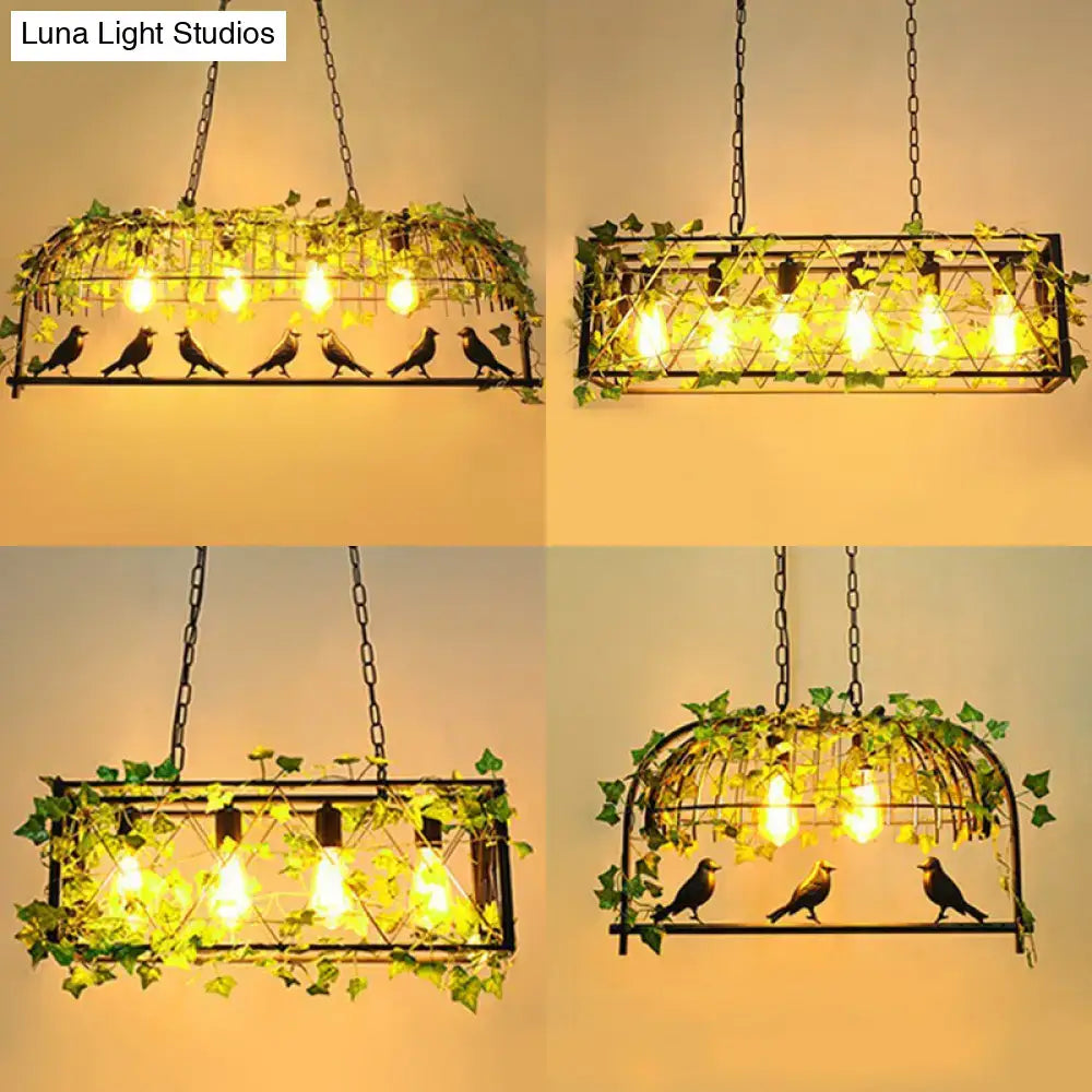 Green Cage Pendant Light
