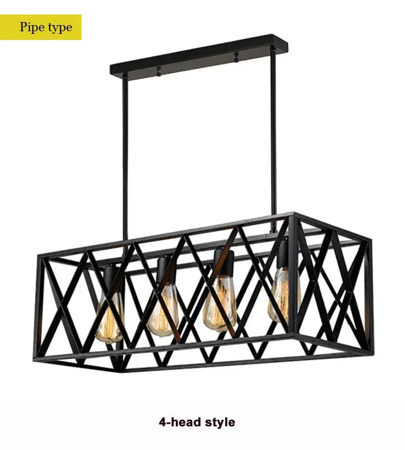 Black Lattice Industrial Pendant