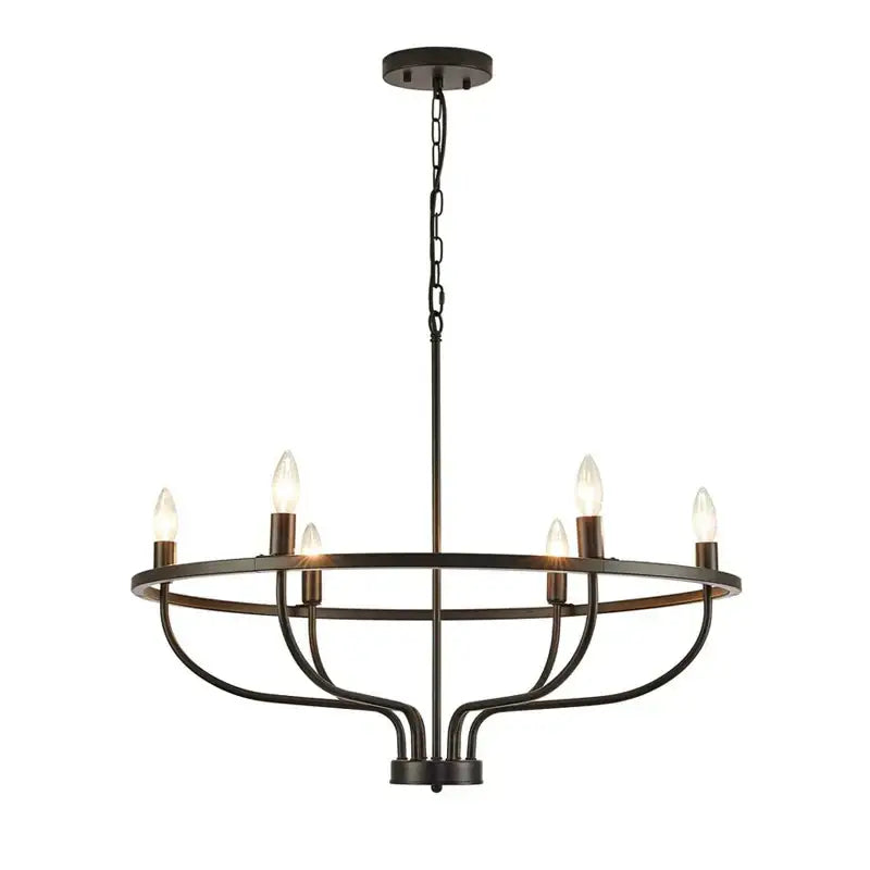 Black Iron Industrial Chandelier