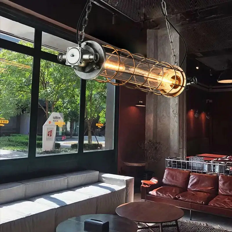 Retro Metal Cage Chandelier