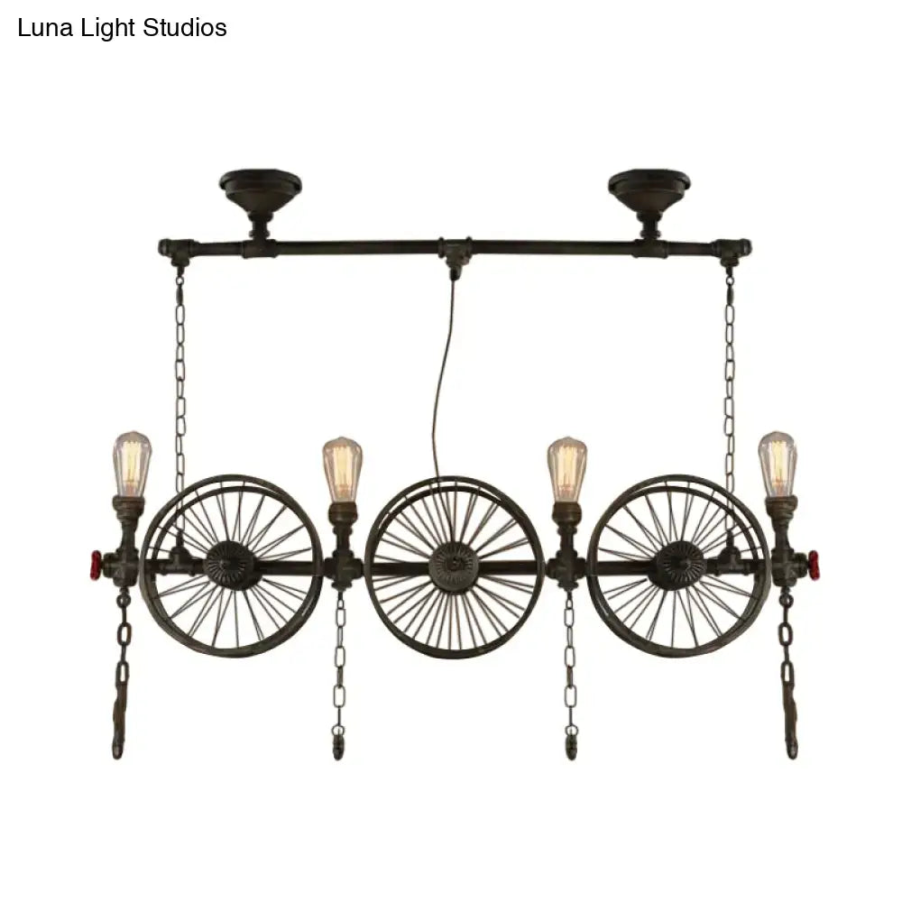 Black Iron Wheel Fixture