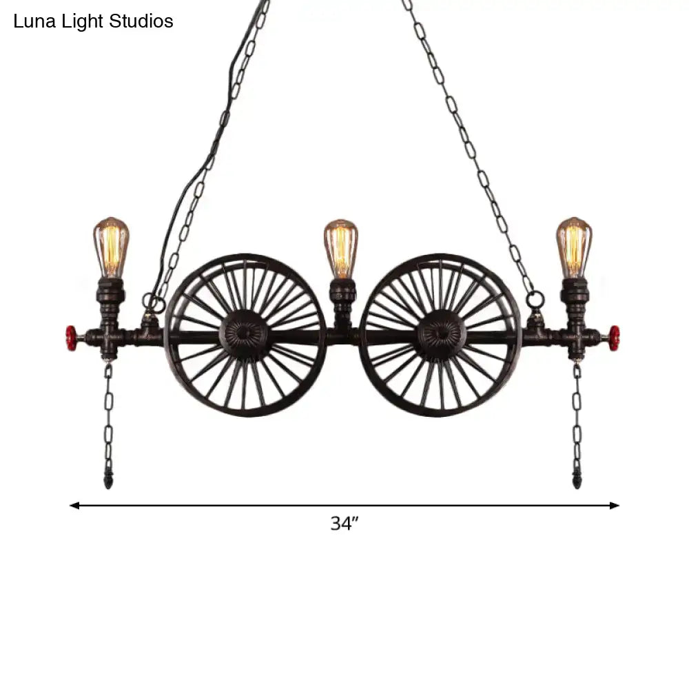 Black Iron Wheel Fixture