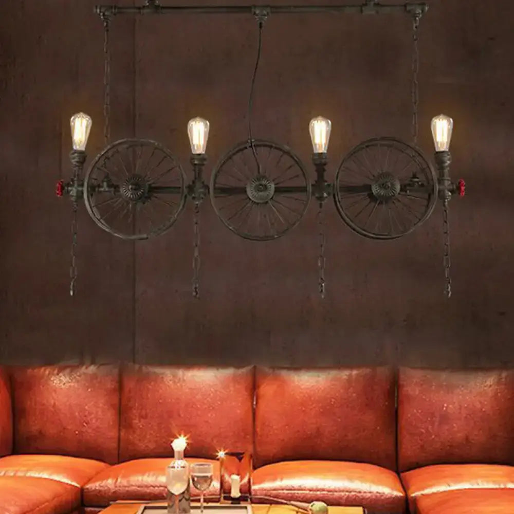 Black Iron Wheel Fixture