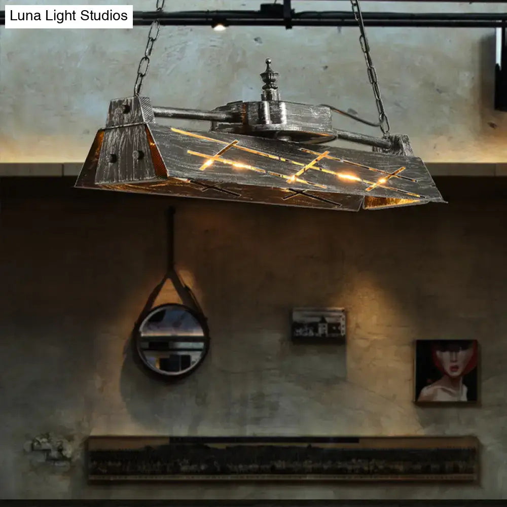 Metal Glass Industrial Pendant