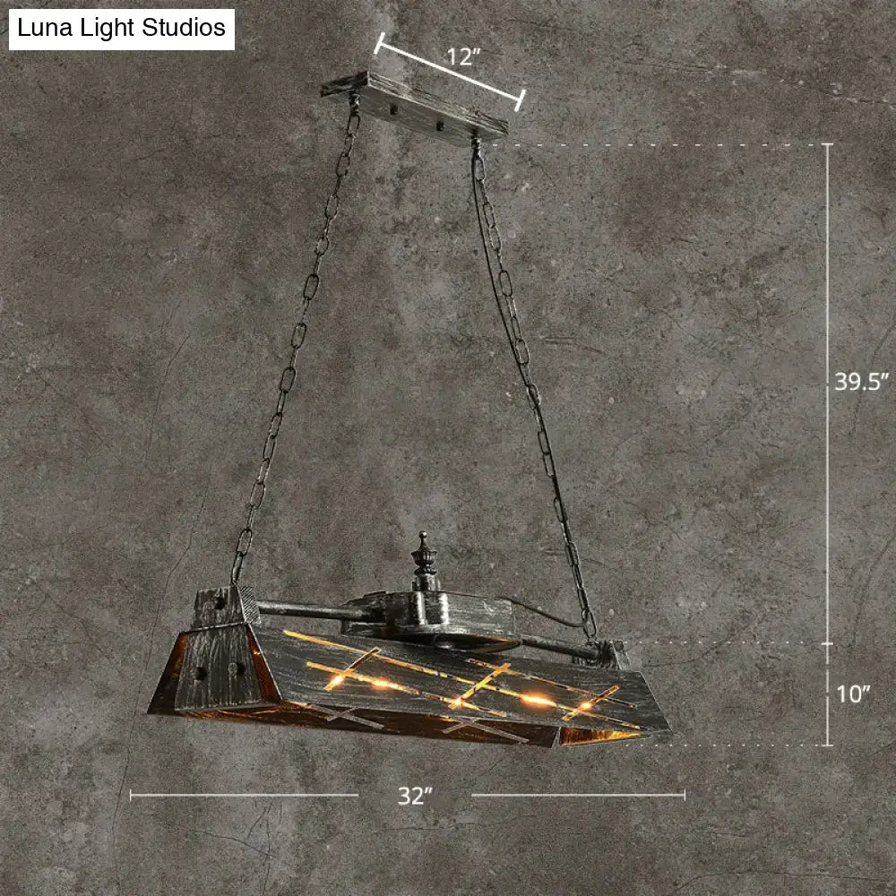 Metal Glass Industrial Pendant