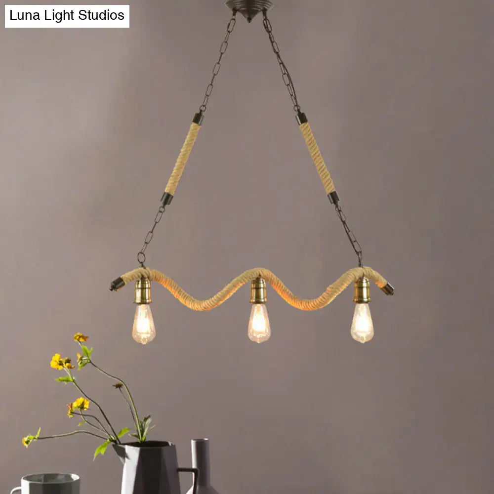 Rope Exposed Bulb Pendant