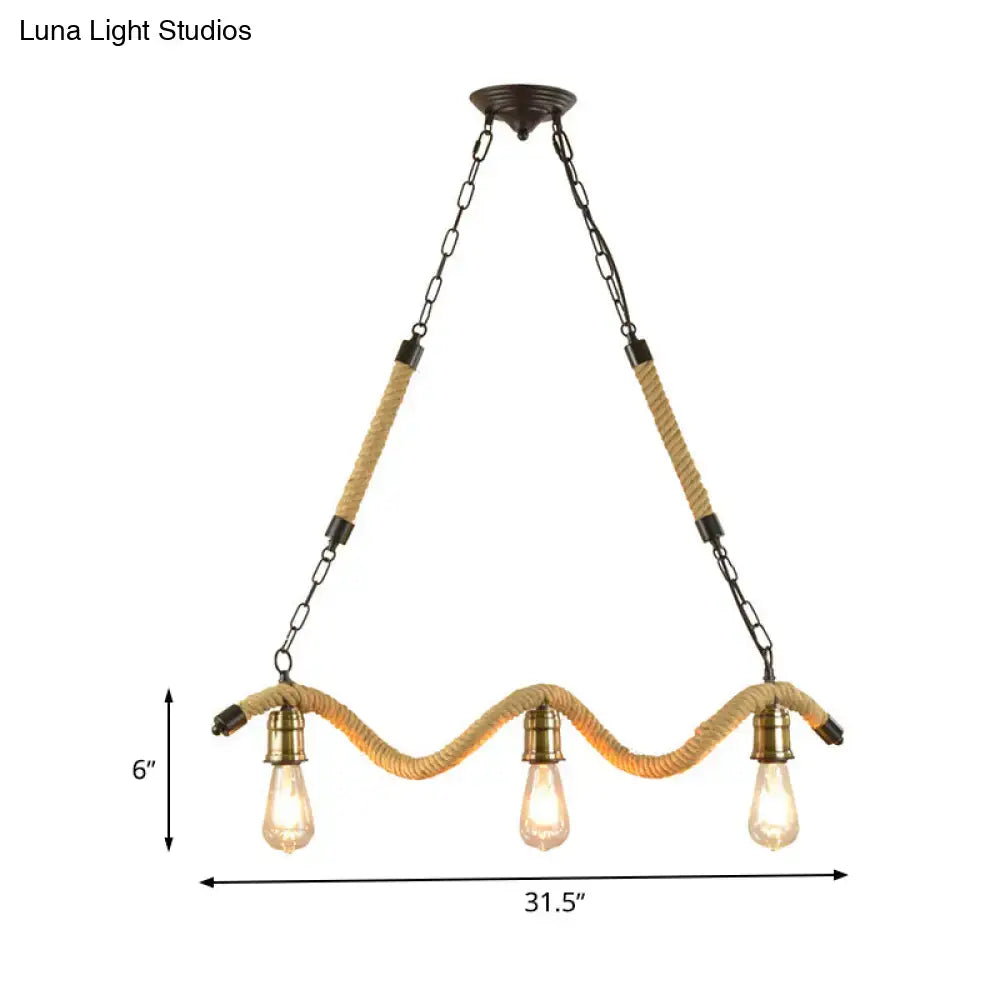 Rope Exposed Bulb Pendant