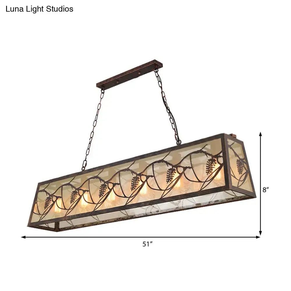 Bronze Industrial Island Light