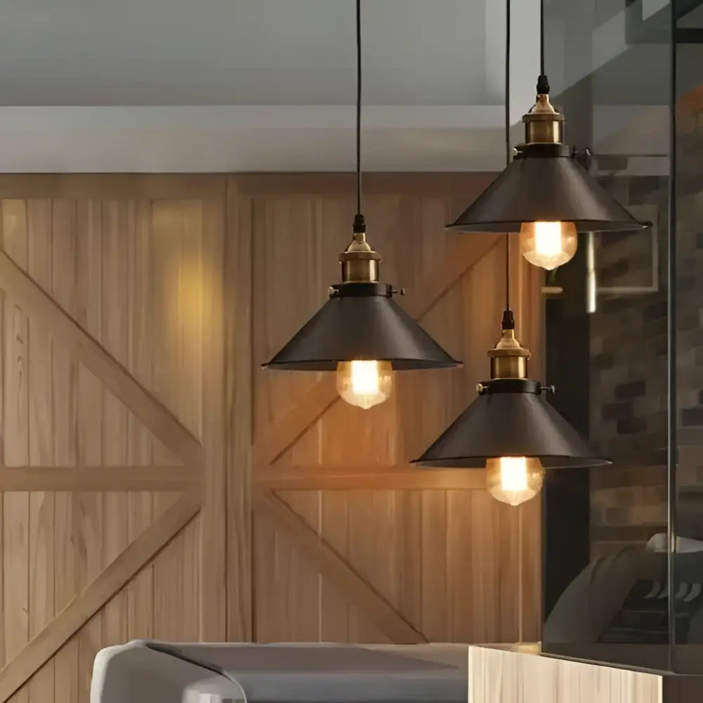 Black Brass Pendant Light
