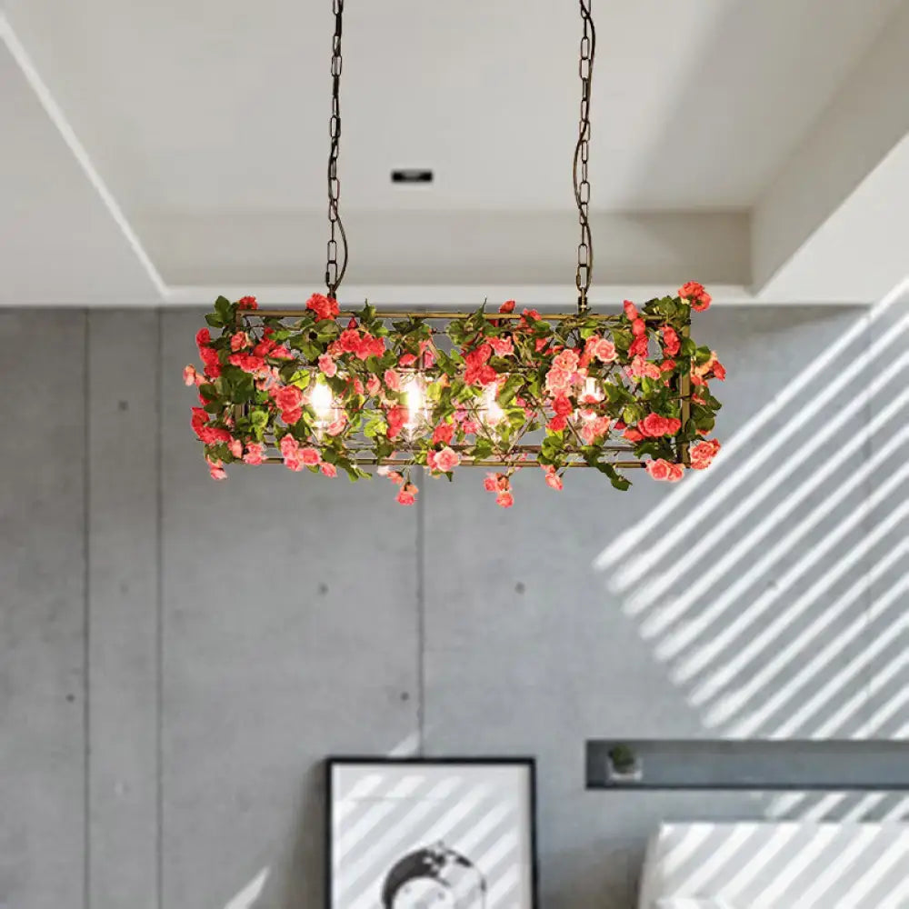 Brass Floral Pendant Light
