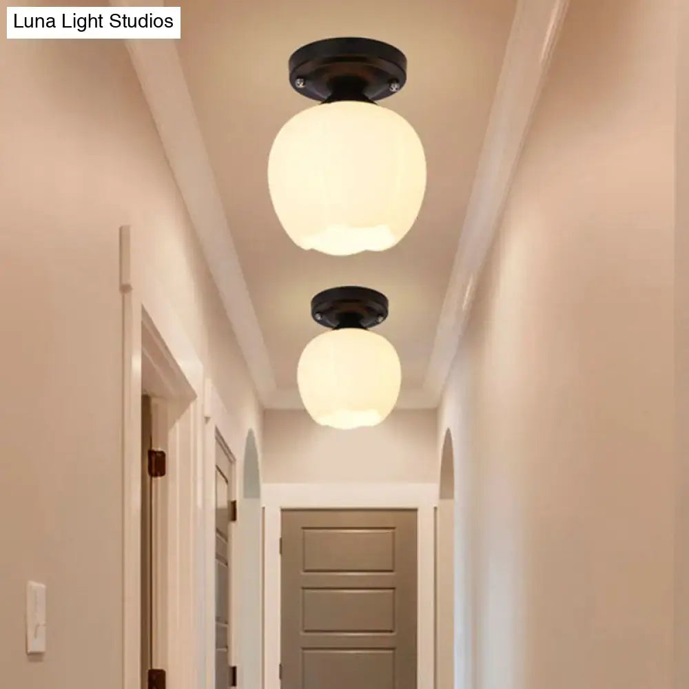 Bronze Black Glass Ceiling Light
