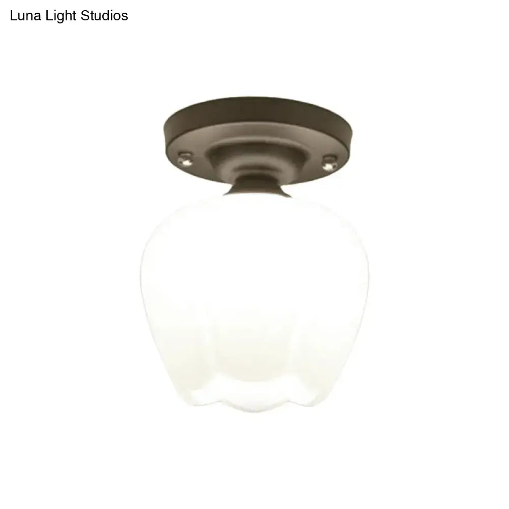 Bronze Black Glass Ceiling Light