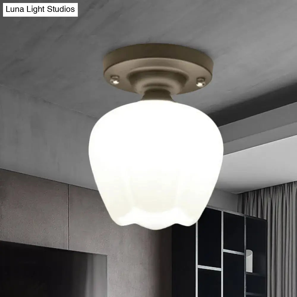 Bronze Black Glass Ceiling Light