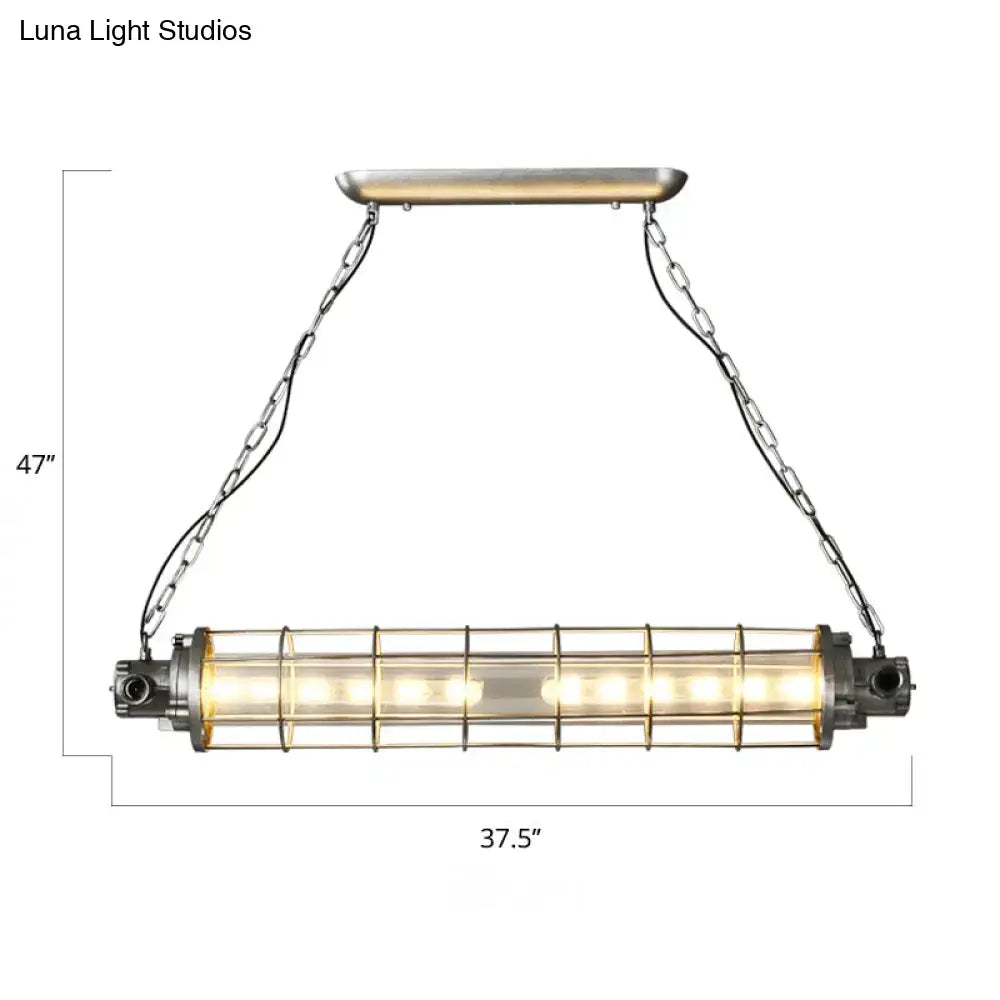 Silver Glass Pendant Light