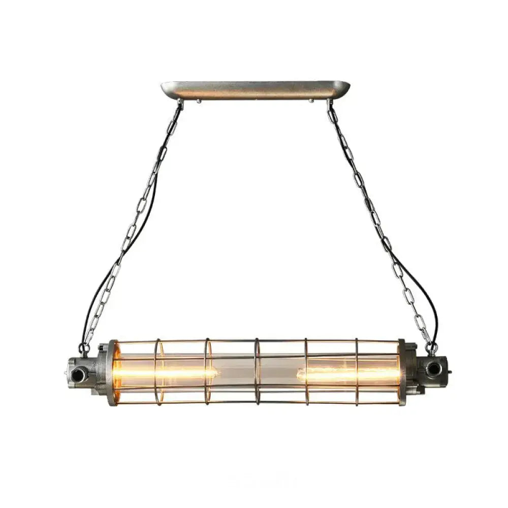 Silver Glass Pendant Light