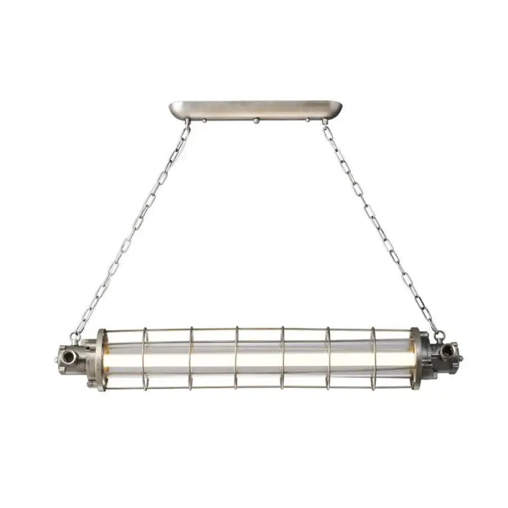 Silver Glass Pendant Light
