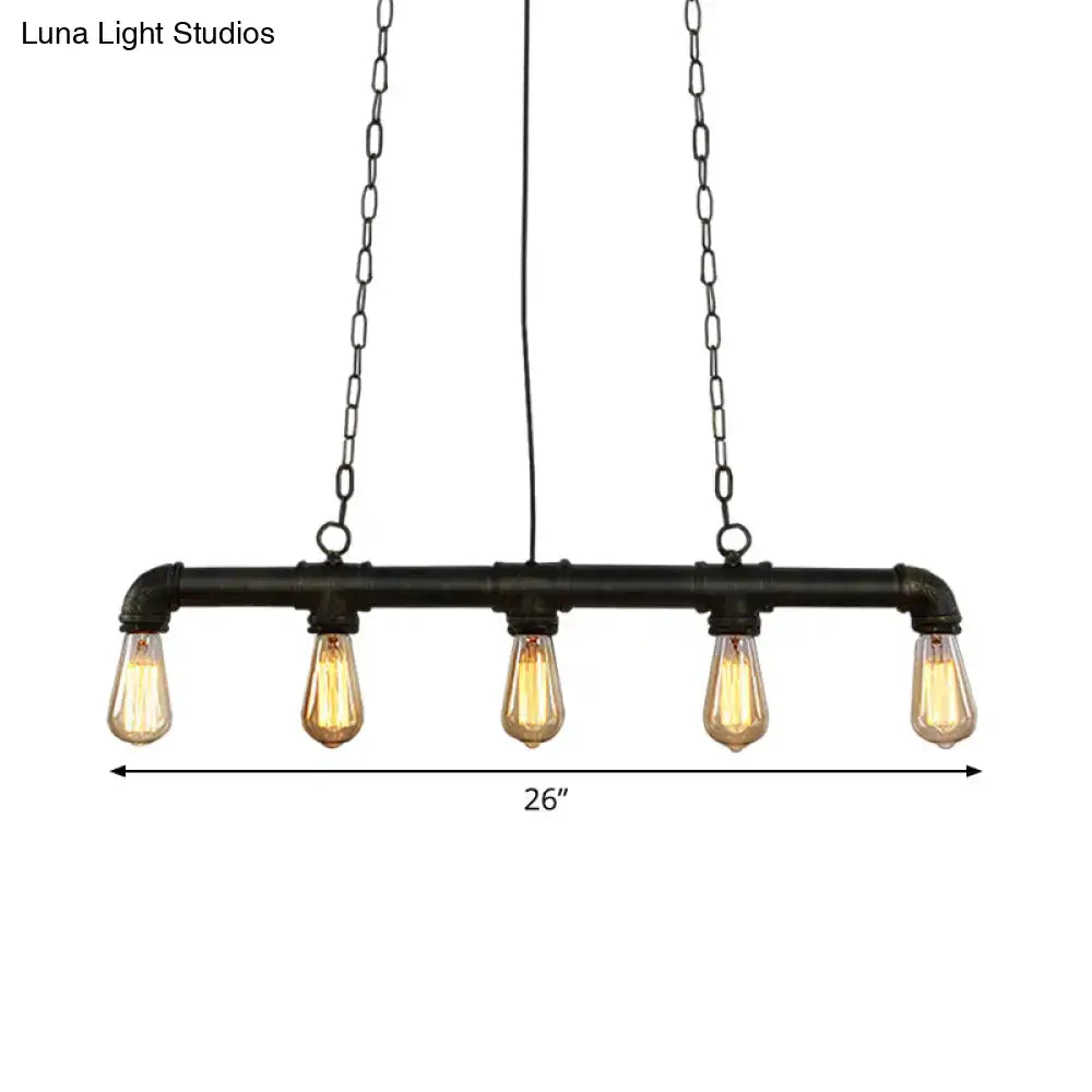 Black Linear Pendant Lamp