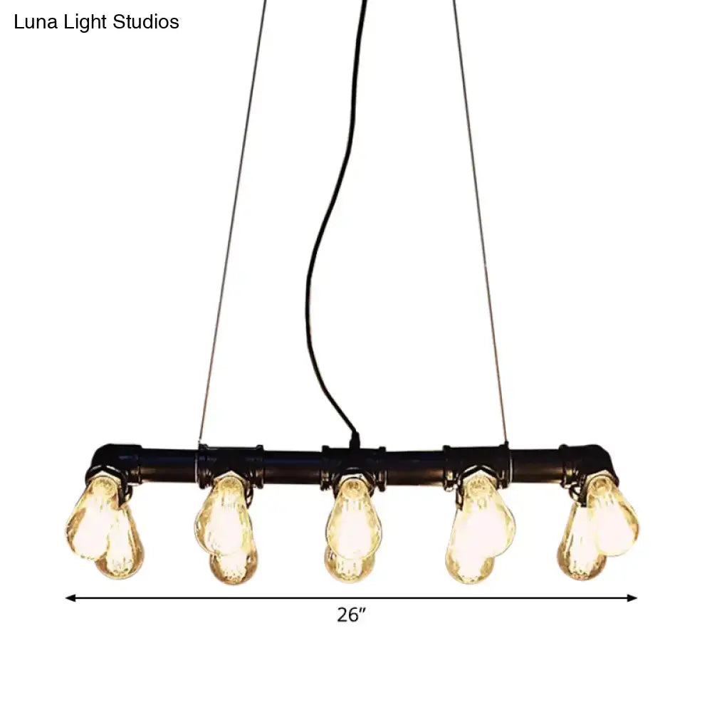 Black Linear Pendant Lamp