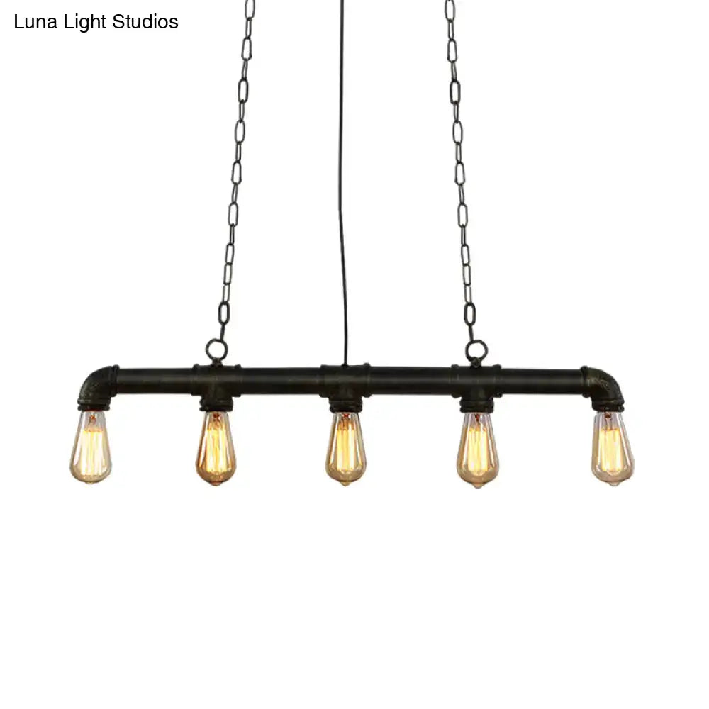Black Linear Pendant Lamp