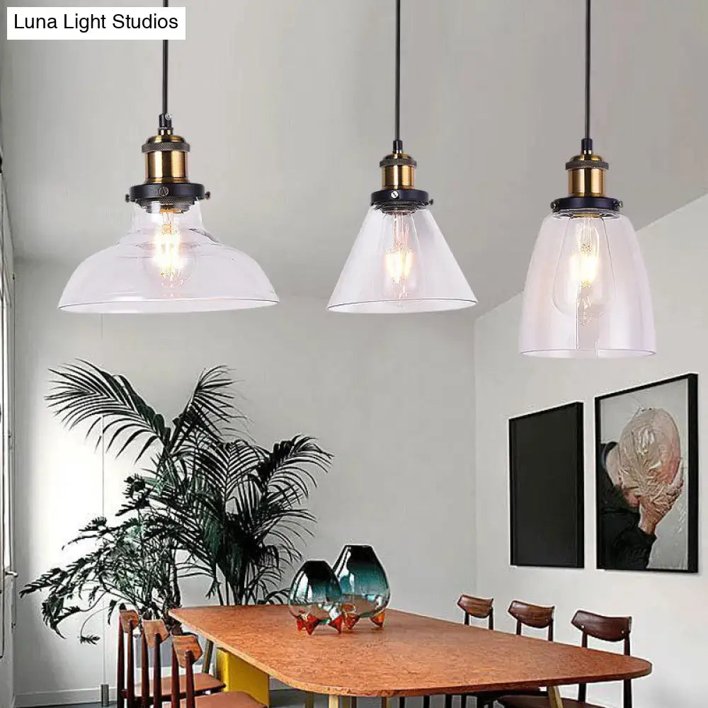 Brass Glass Globe Pendant