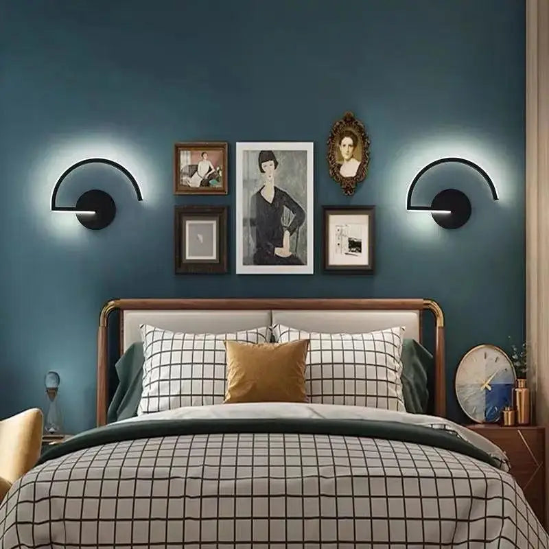 Black Curved Wall Sconce