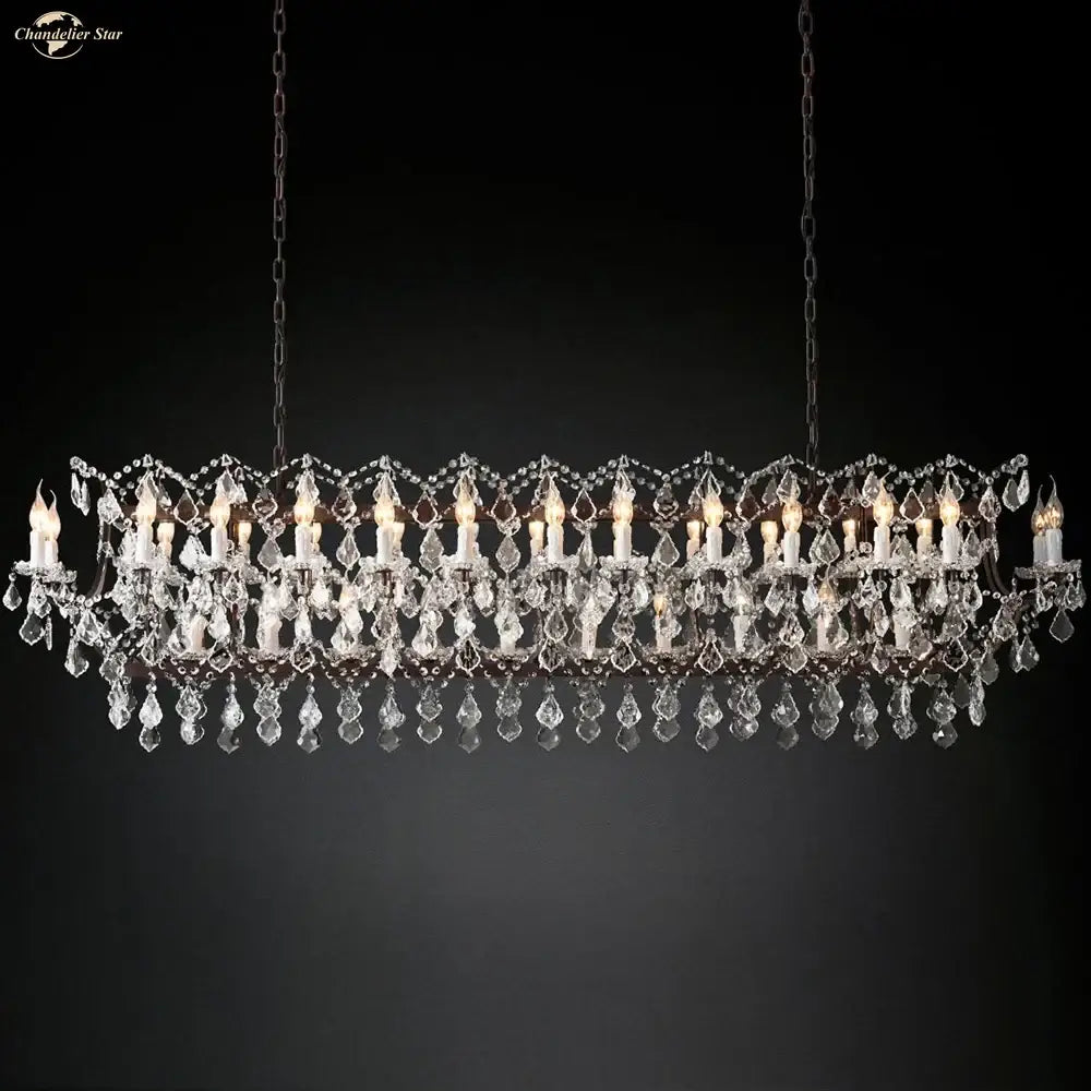 Iron Crystal LED Chandelier