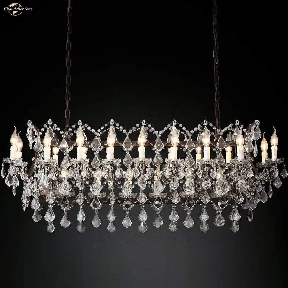 Iron Crystal LED Chandelier
