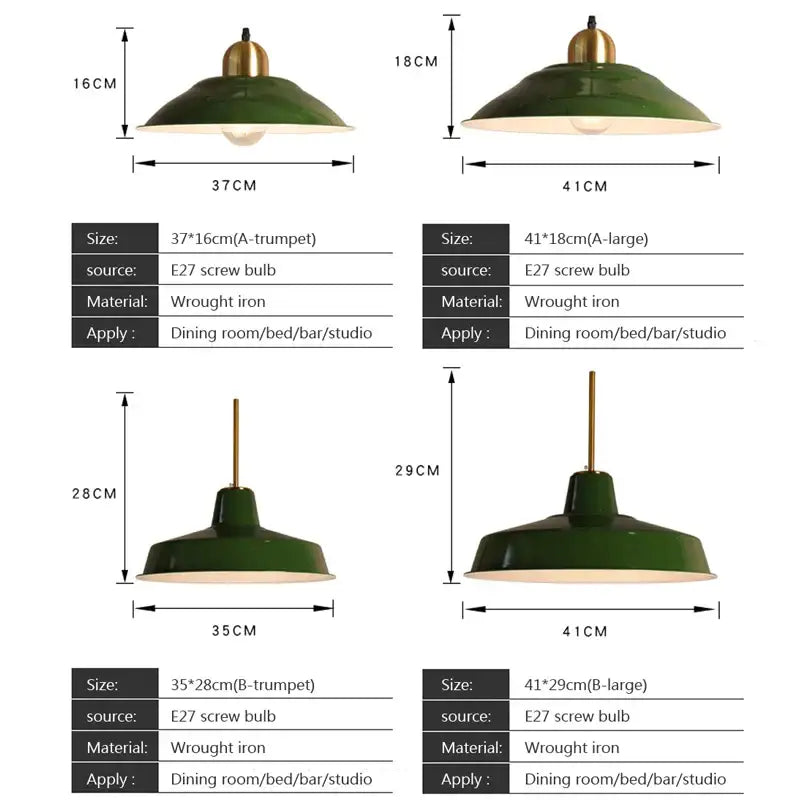 Green Enamel Chandelier