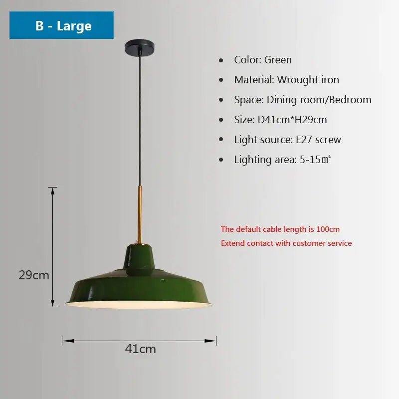 Green Enamel Chandelier