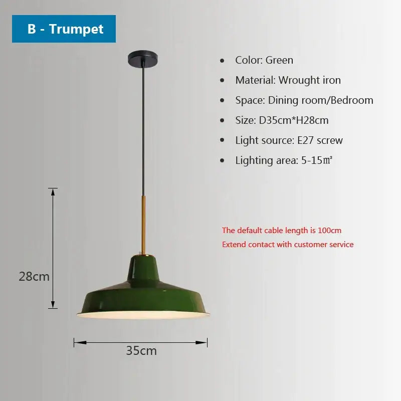 Green Enamel Chandelier