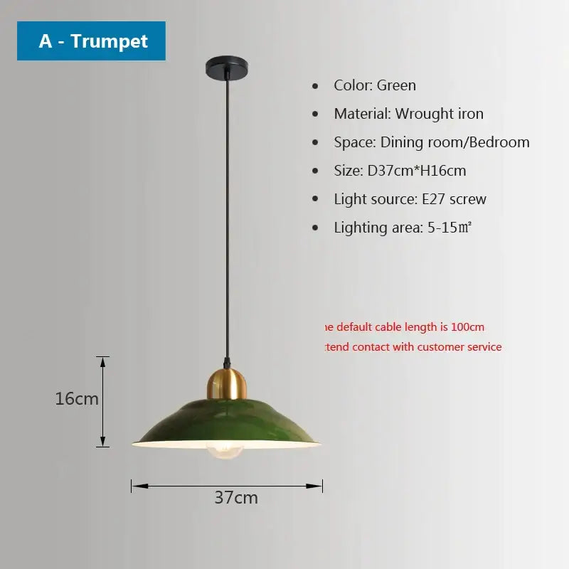 Green Enamel Chandelier