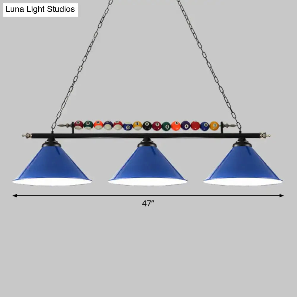 Red Iron Linear Ceiling Light