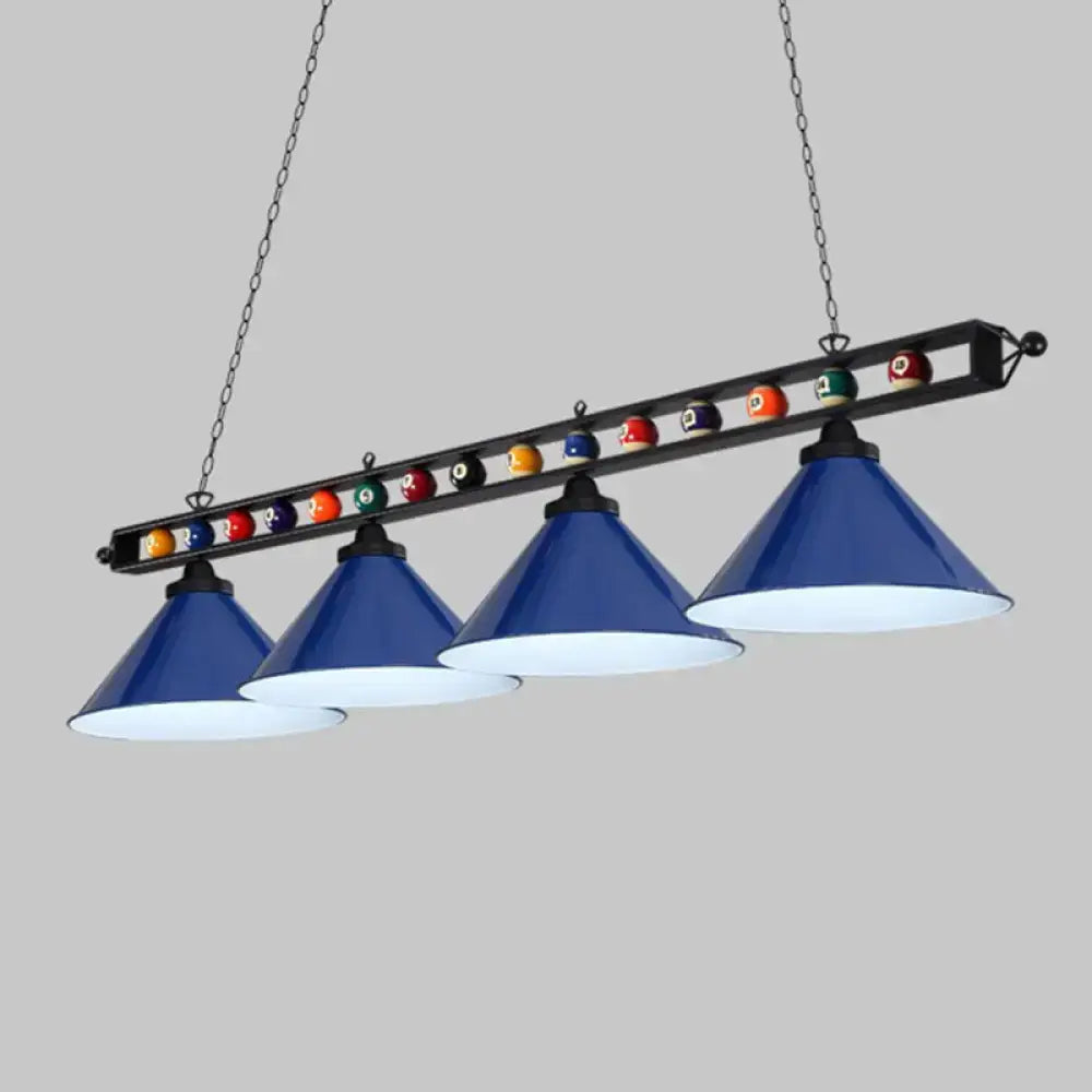Red Iron Linear Ceiling Light