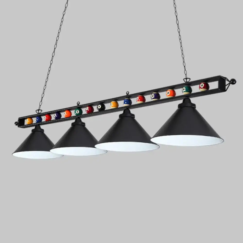 Red Iron Linear Ceiling Light